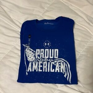NWT Under Arrmour Blue Tshirt Blue Large